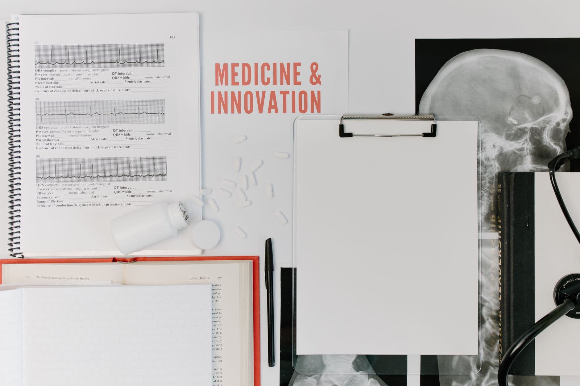 Open research journal with notes on natural medicine